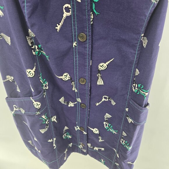 Maeve x Anthropologie Blue Collared Button Front Amelia  Mini Dress Size Large - Picture 7 of 14